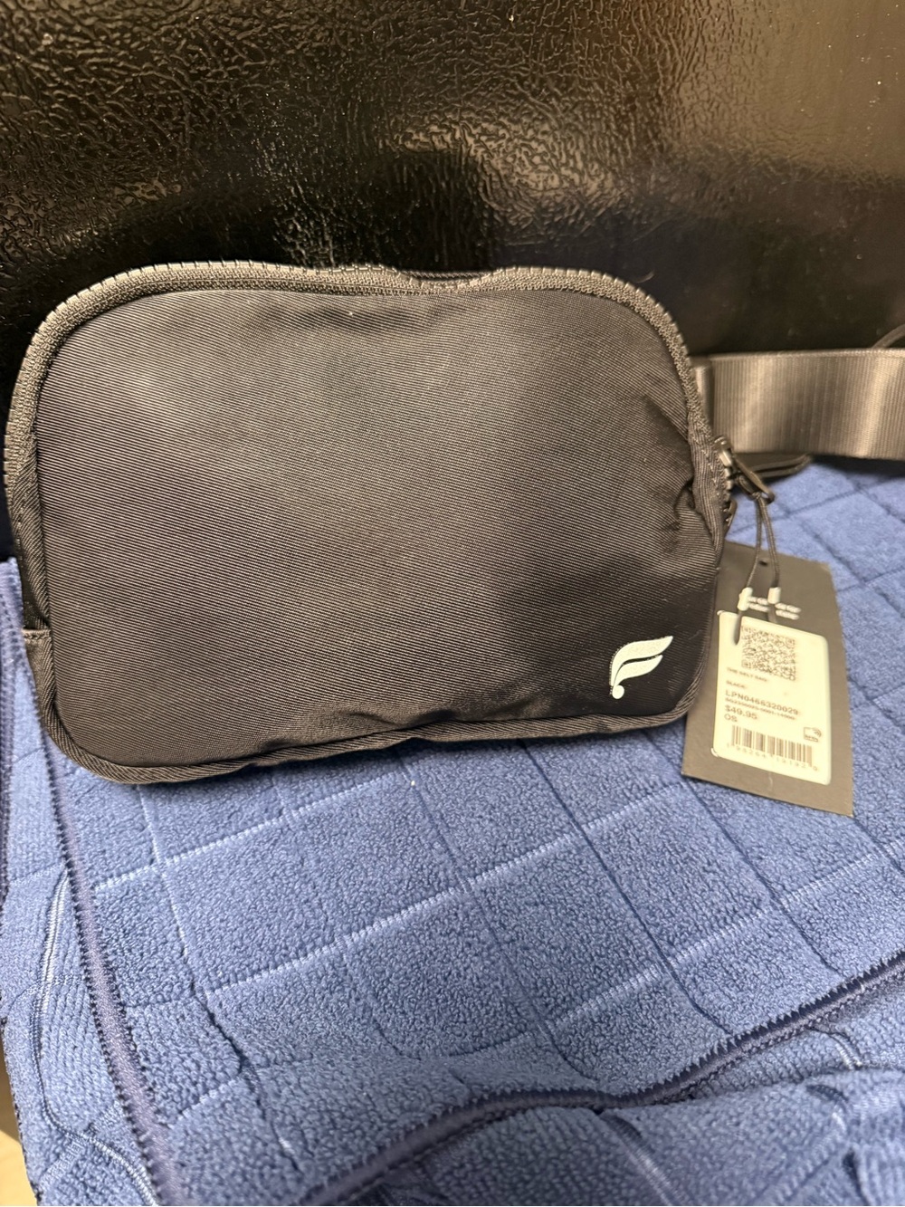 Fabletics Black Belt Bag with Subtle Logo